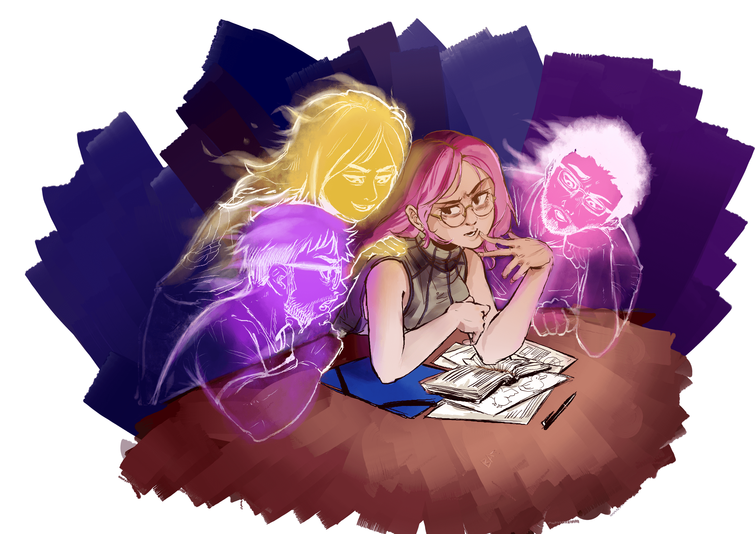 Example of the Full Color finish: a character with clean linework and fully rendered, shaded color